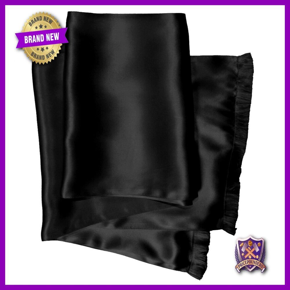 Double Layer Satin Silk Scarf 8x60 Inches All Season Aviator Style